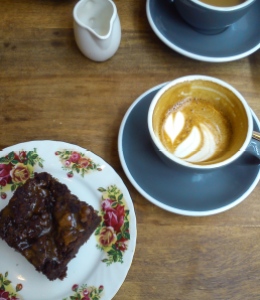 Coffee and cake at the pudding pantry.